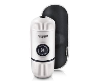 Espressor portabil Wacaco Nanopresso Chill White, 18bar, 80 ml, Pentru cafea măcinată, Nu este nevoie de încărcare și baterii, C