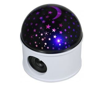 Lampa de Veghe KlaussTech cu muzica, Rotativa 360, Bluetooth, Alimentare la retea sau 3 x AAA, Alb