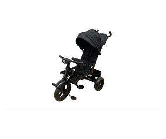 Háromkerekű megfordítható üléssel, alvó helyzettel, pedálokkal és fényszóróval, fekete