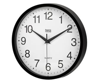 Стенен часовник с кварцов механизъм 25 см, бял, Teesa