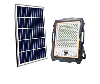 Klausstech napelemes LED-es reflektor, 400w, 324 fehér fényű LED, távirányító, kompakt és ergonómikus, alacsony energiafogyasztá