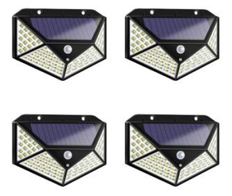 Set od 4 solarne lampe, 100 LED svjetala sa senzorima pokreta i 3 načina rada, 1 W