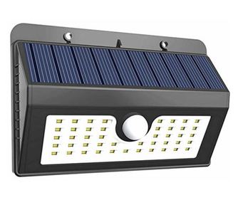 Solarna svetilka Klausstech za steno z integriranim solarnim panelom, 45 LED diod, tehnologija senzorja gibanja, material ABS, 5