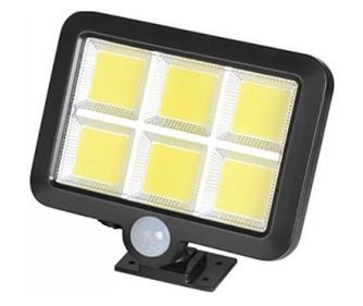 Λάμπα Ηλιακή KlaussTech 6W με Ηλιακό Πάνελ, Αισθητήρα, Ενσωματωμένη Μπαταρία, Πλαστικό, Μοντέρνο, Μαύρο