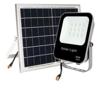 Napelem projektor, KlaussTech, 30 W teljesítmény, hideg fény, 4200 lumen, fekete