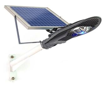 Klausstech led lámpa, 30 W teljesítmény, napelem mellékelve, 2850 lumen, Ip65, 140 fokos megvilágítás, fekete szín