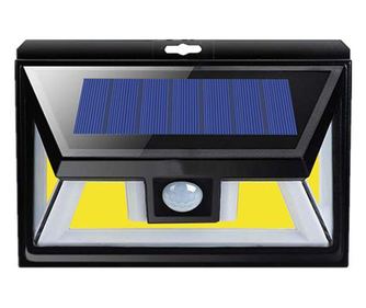 Lampa Led Solara  Klausstech Cu Senzor De Miscare Si Led Cob, Buton On/off, Detectie Miscare 10 M, 12 Cm X 5 Cm X 10 Cm, Culoare