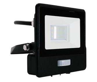 LED reflektor SMD 10W 6400K mozgásérzékelővel - Fekete