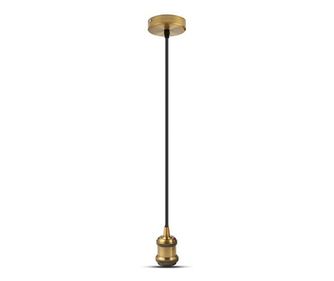 Lustra Pendul Metalic Iluminat 60W IP20 Aur/Brnz