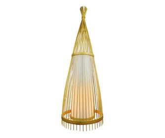 Rattan állólámpa, E27 foglalat, 150 cm