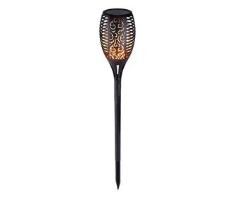 Λάμπα Ηλιακή LED KLaussTech με εφέ φλόγας, Προστασία IP65, 350 lm, 1 W, Αισθητήρας φωτός, ABS, 2200 mAH, Ενσωμάτωση στο έδαφος
