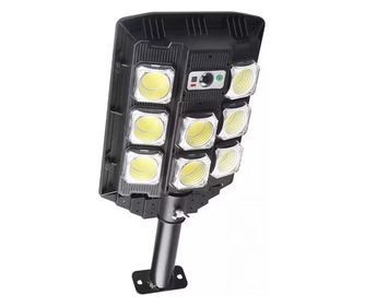 Lampa solara KlaussTech stradala COB cu senzor de miscare, 100 W, culoare negru IP65