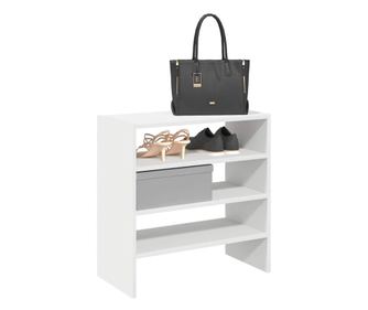 Rafturi pantofi 2 buc stivuibile alb 60x30x30,5 cm