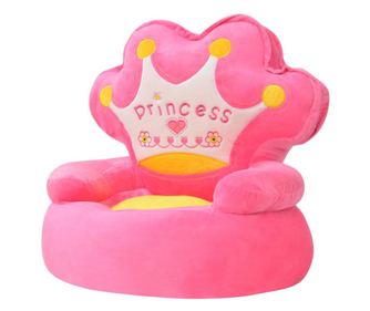 Плюшен детски стол Princess розов