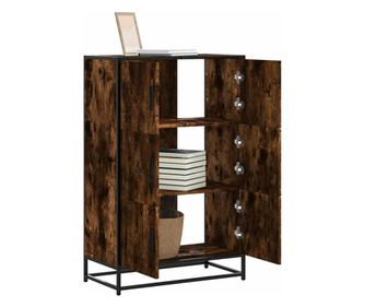 Висока етажерка опушен дъб 68x35x106,5 cm Обработено дърво