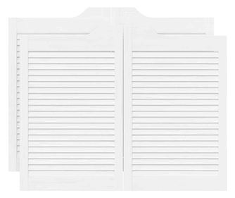 vidaXL Uși batante cu jaluzele, 2 perechi, alb, 80x100 cm