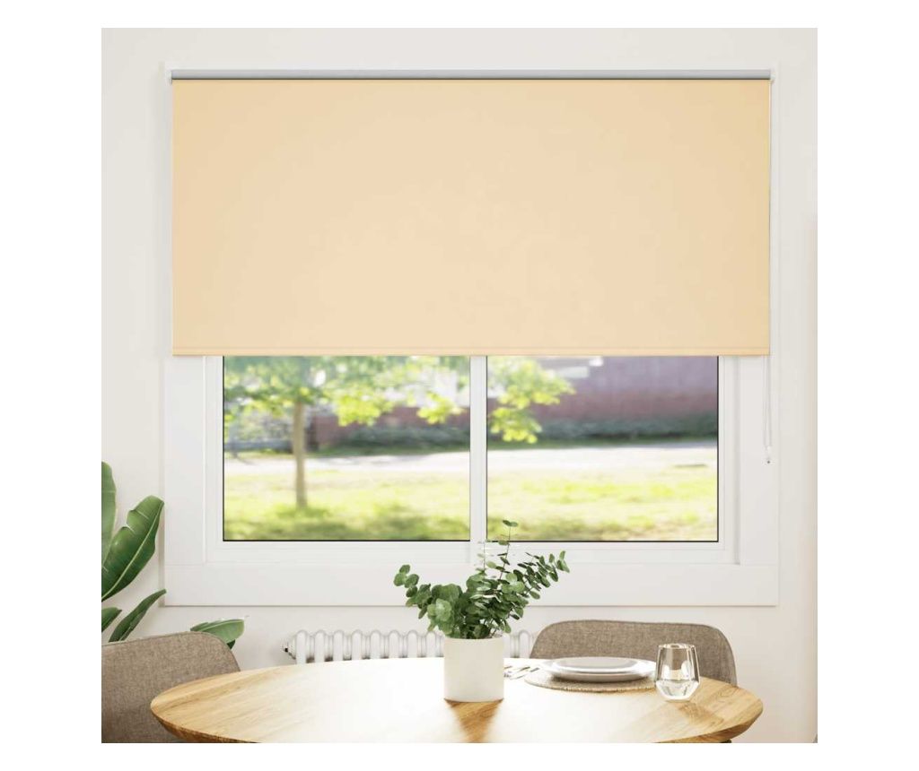 vidaXL Jaluză cu role opace Bej 150x150 cm Lățime țesătură 146,6 cm