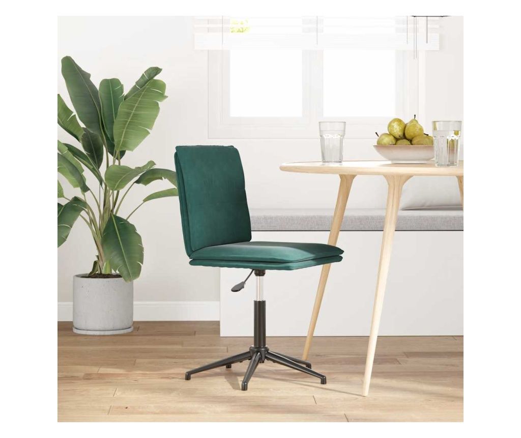 Kitchen Chair, Dark Green, Velvet