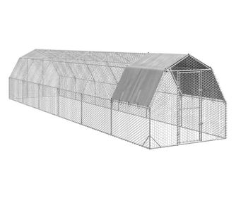 Пилешки подиум с покрив 2,5x12x2,25 м Поцинкована стомана