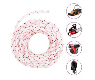 vidaXL Cablu de pornire cu tragere, alb și roșu Ø4 mm 10 m nailon