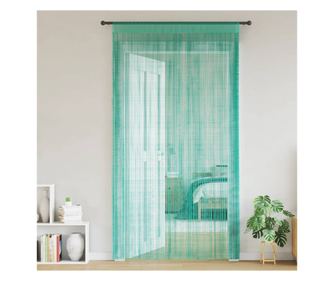 Perdele sir 2 buc Turcoaz 140x250 cm