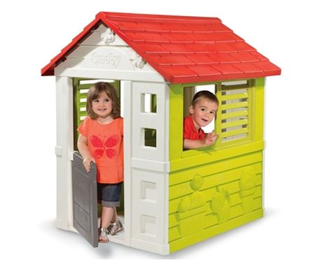 Smoby: Állatkás kerti házikó - piros-zöld (7600810705)