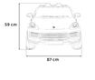 Бял електрически автомобил Porsche Cayenne S