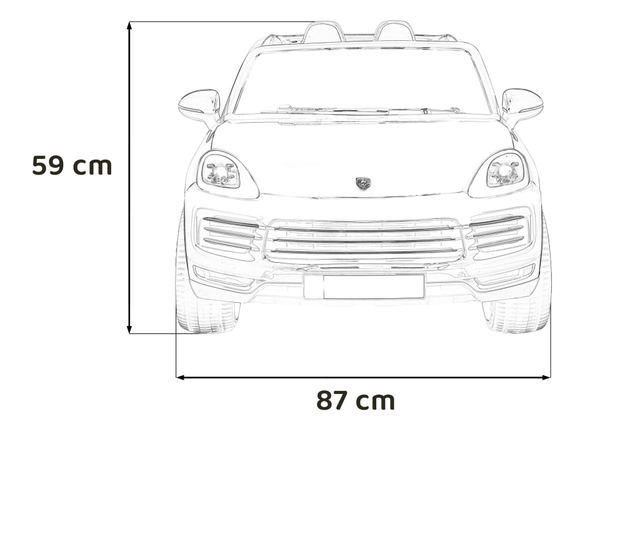 Бял електрически автомобил Porsche Cayenne S
