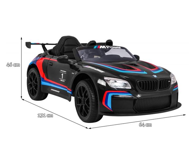 BMW M6 GT3 електрически автомобил, черен