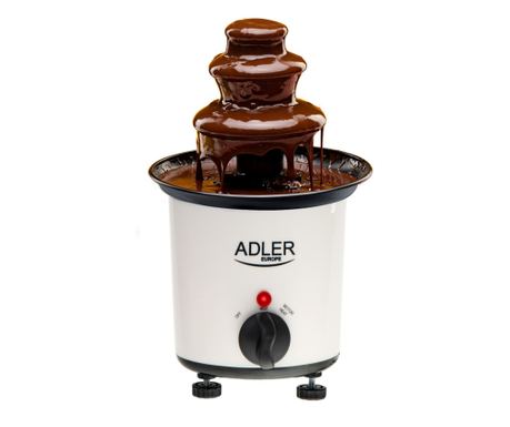 Fântână de ciocolată Adler AD 4487, 30W, 200ml, 80C, indicator luminos, alb