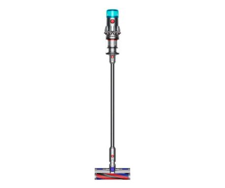 Aspirator vertical Dyson V12 Origin, 130W, 150AW, 0,35 l, 3 moduri, autonomie 60 min, LCD, Argintiu/turcoaz