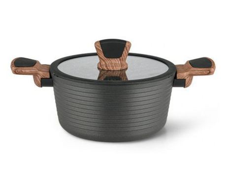 Fissman Diamond Κατσαρόλα, 20x10 εκ., 2.6L, Αλουμίνιο, Μαύρο