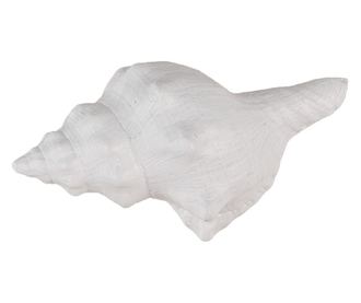 Set od 4 bijele ručke za namještaj od polirezina Školjka 10x5x6 cm