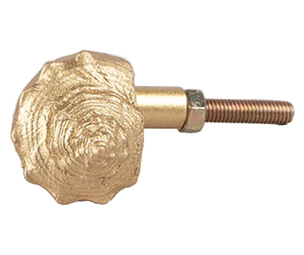 Sada 2 zlatých mušlových úchytů z pryskyřice 5x3x3 cm - 2