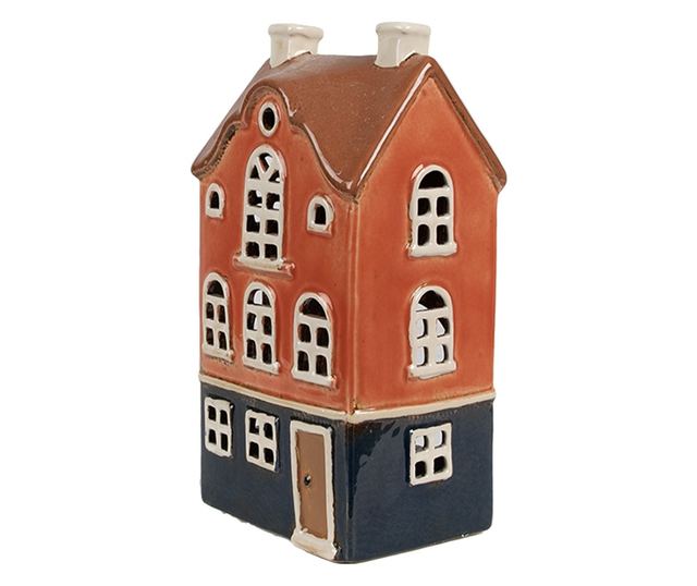Šarena keramička kućica za svijeće 12x9x22 cm