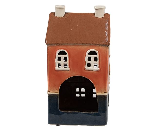 Šarena keramička kućica za svijeće 12x9x22 cm