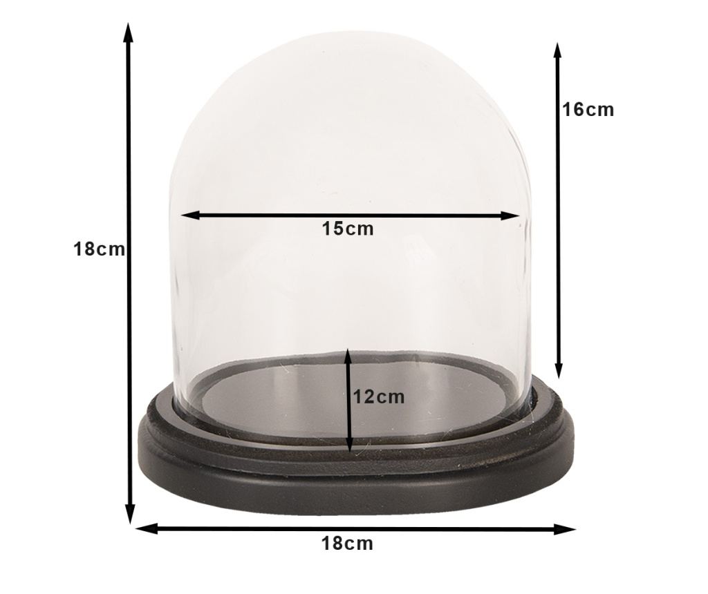 Platou decorativ lemn sticla 17x14x18 cm - 2