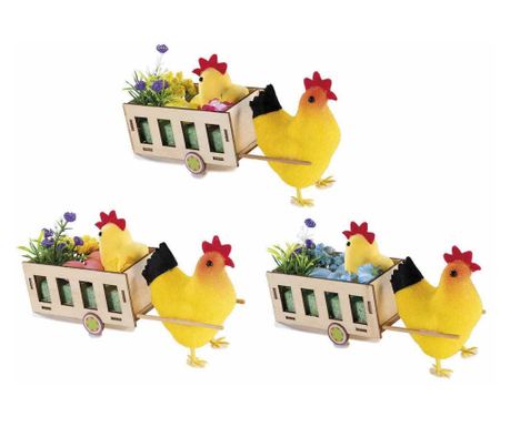 Set od 3 uskršnje dekoracije 19x6x10,5 cm