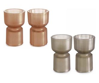 Set od 4 staklene svijeće 10,5x17,5 cm