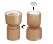Set od 4 staklene svijeće 10,5x17,5 cm