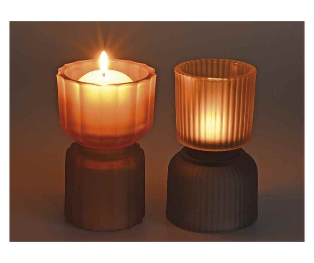 Set od 4 staklene svijeće 10,5x17,5 cm