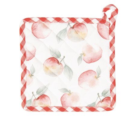 Set od 2 pamučna termo podmetača, višebojne jabuke, 20x20 cm