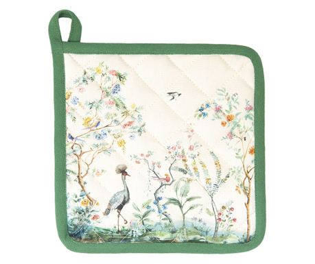 Komplet 2 tropskih večbarvnih bombažnih termičnih prtičkov 20x20 cm