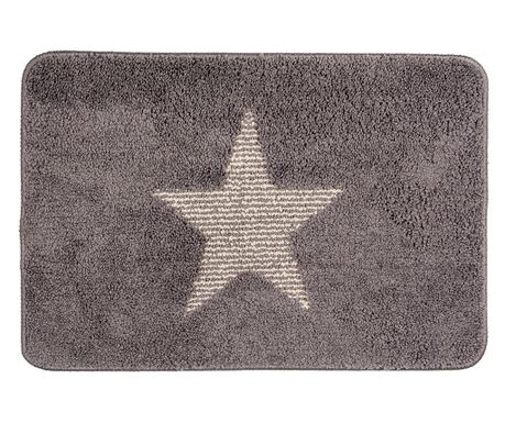 Siva-krem tekstilna kopalniška preproga 58x38x1 cm