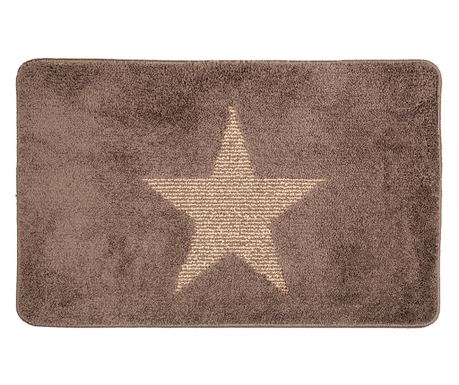 Tekstilna kopalniška preproga kremno rjava 78x48x1 cm