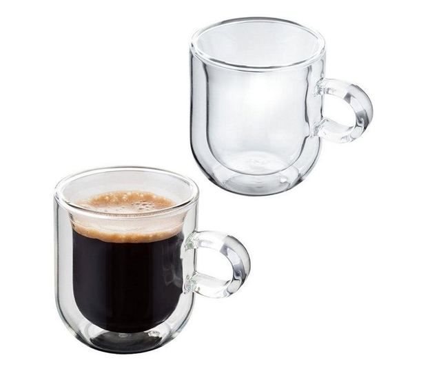 2 db Judge eszpresszó csésze, boroszilikát üveg, 9x6x7 cm, átlátszó