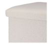 Taburet pliabil cu spațiu de depozitare - Storage Solutions®, tip cutie, otoman, culoare alb, 38x38x38 cm thumbnail 2