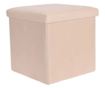 Taburet pliabil cu spațiu de depozitare - Storage Solutions®, tip cutie, otoman, culoare crem, 38x38x38 cm thumbnail 1