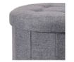 Taburet pliabil rotund cu spațiu de depozitare - Storage Solutions®, tip cutie, culoare gri, 45x45x39 cm thumbnail 2