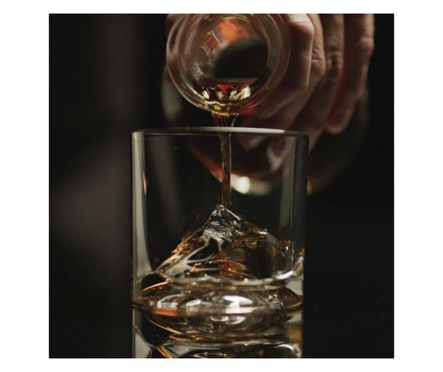 Set pahare și decantor whiskey LIITON L20900, 1 L, 230, 250, 260, 280 ml, 5 piese, pereți îngroșați, fund 3D în formă de vârf